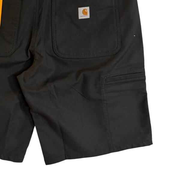 Carhartt Women's Rugged Flex Loose Black Canvas Work Shorts Sz 12 NWT 10" Inseam - Picture 4 of 11